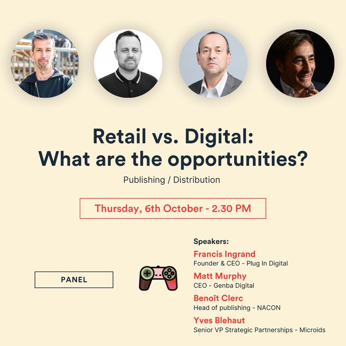 GenbaDigital's tweet photo. Next week, our CEO @Mattpmurphy will be joining the Publishing / Distribution session at @horizons_forum in Bordeaux to share his insight on digital games and retail.

Let us know if you'll be attending too 👋

#videogames #gaming #retail #distribution https://t.co/AJoDXSGcxY