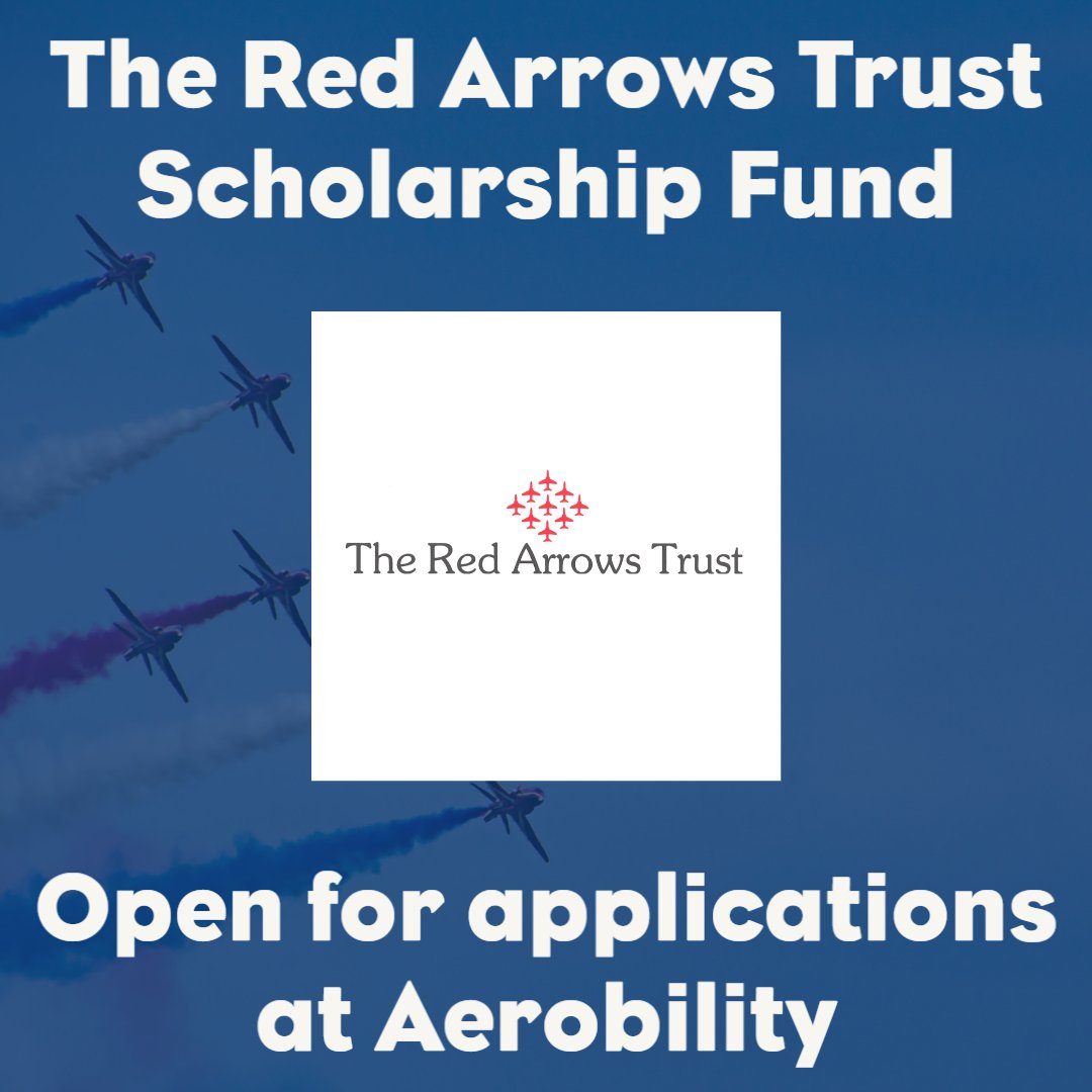 We're delighted to announce our new Red Arrows Trust Scholarship Fund. Thanks to support from the @rafredarrows Trust we can now offer flying scholarships to 12 individuals! Find out more and how to apply here: aerobility.com/scholarships #redarrows #aerobility #charity #disabled