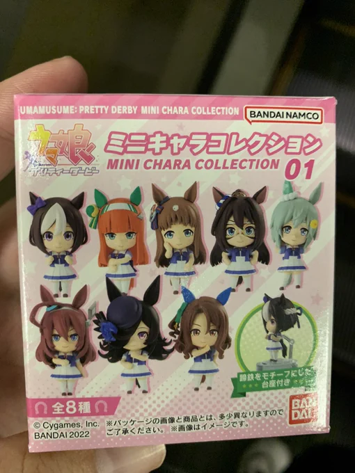 ウマのミニキャラ、昨日セイちゃん引いて並び順が想像通りならここがキングや!!って選んだら本当にキングだった 