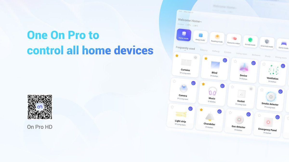 HDL_Automation's tweet photo. NEW PRODUCT - On Pro HD
The tablet version will bring a better experience with a bigger interface for your smart home. Scan the QR code and experience it on your tablet!
#homeautomation #smarthome #app  #newproducts #newproducts2022 #HDLAutomation https://t.co/k6oHUBDsqU