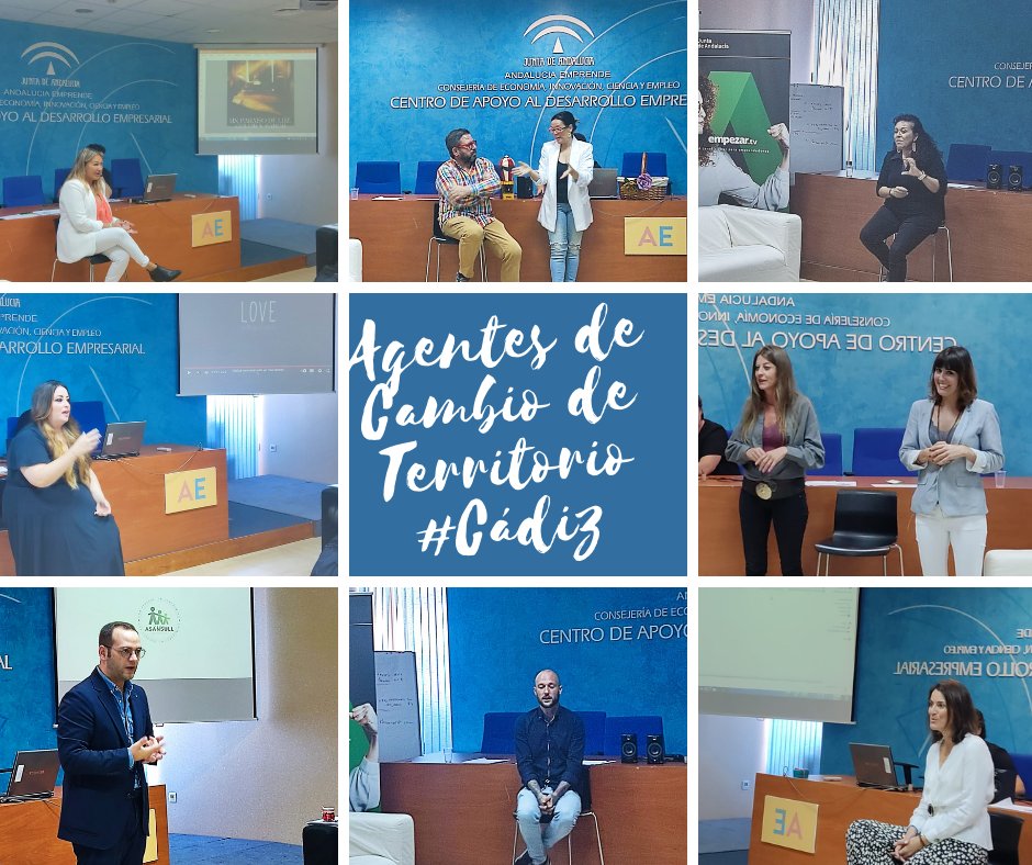 A continuación os presentamos a los participantes como Agentes de Cambio del Territorio:  personas 
dinámicas, proactivas y comprometidas, referentes en las distintas  localidades, pueblos y  zonas de la provincia de #Cadiz.  
#EmprendeAND #territorioemprende #encuentro