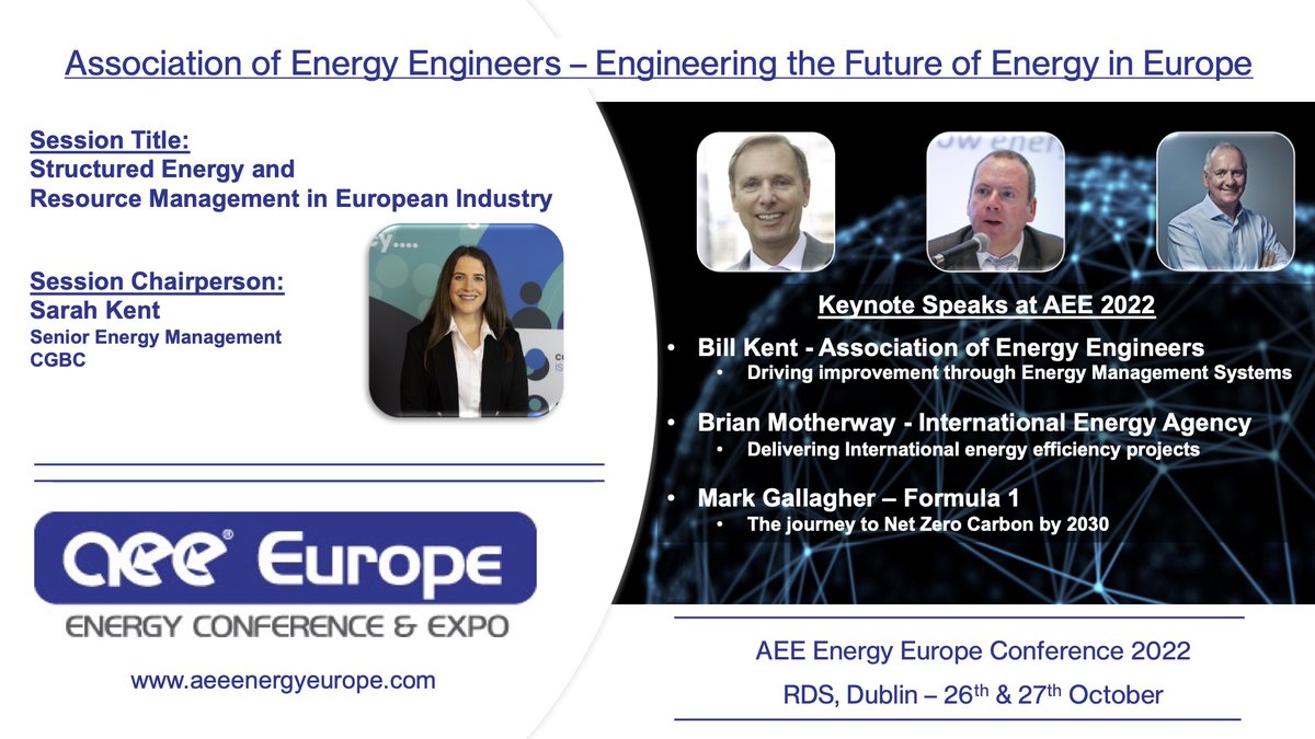 AEurope22's tweet photo. THE WORLD ENERGY CRISIS – Challenges, Opportunities &amp; Solutions

The Association of Energy Engineers (AEE) Energy Europe Conference &amp; Exhibition 2022 is taking place in the RDS, Dublin, on October 26 and 27. 
visit: https://t.co/xrPDQkLUPV
#event #energy #opportunities #engineers https://t.co/g1Jfy72YZK