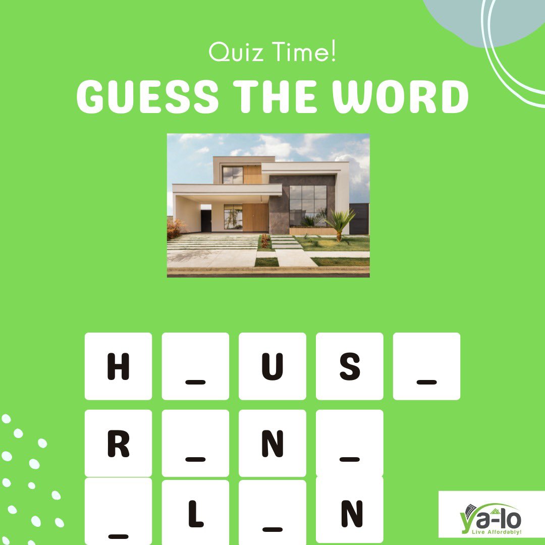 YaloAfrica's tweet photo. Itโs Puzzle Tuesday!!
Guess the words. Tell a friend to tell a friend that YALO IS COMING ๐๐ผ๐๐ผ
#yalong
#fintech
#proptechstartup .
#yalo #realestate #realestateagent #realestatedevelopments #realestatetechnology #beautifuldecor #realestateinvesting #realestategoals #realestate https://t.co/NtHNFVZKPm