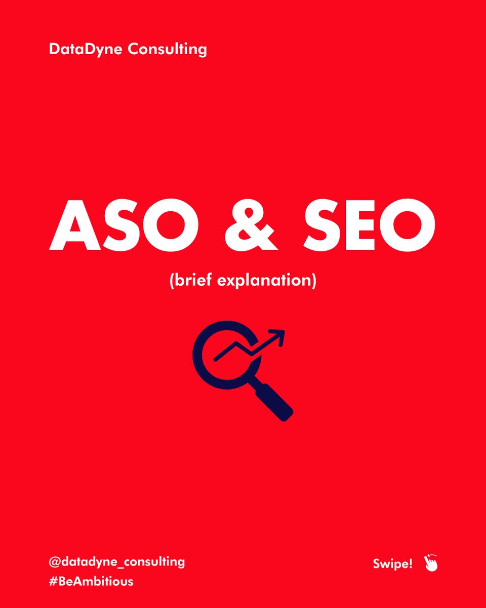 DataDyne_Con's tweet photo. ๐คWhat is ASO vs SEO?
#DataDyne #BeAmbitious #SEO #ASO #appstore #appmarketing #digitalmarketing #appmarket #marketing #socialmediamarketing #socialmedia #webdesign #branding #business #onlinemarketing #contentmarketing #website #marketingdigital https://t.co/6V0evt8nu0
