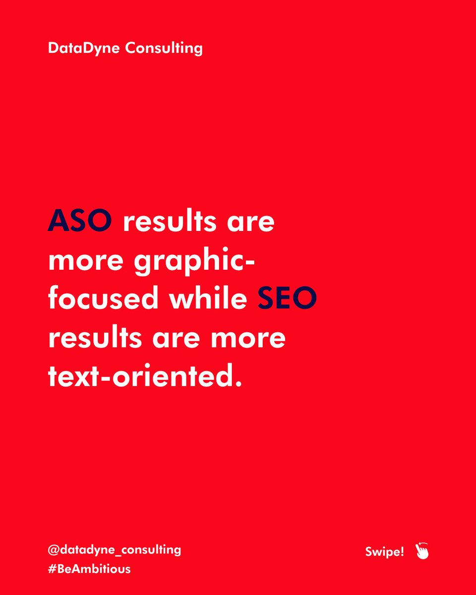 DataDyne_Con's tweet photo. ๐คWhat is ASO vs SEO?
#DataDyne #BeAmbitious #SEO #ASO #appstore #appmarketing #digitalmarketing #appmarket #marketing #socialmediamarketing #socialmedia #webdesign #branding #business #onlinemarketing #contentmarketing #website #marketingdigital https://t.co/6V0evt8nu0
