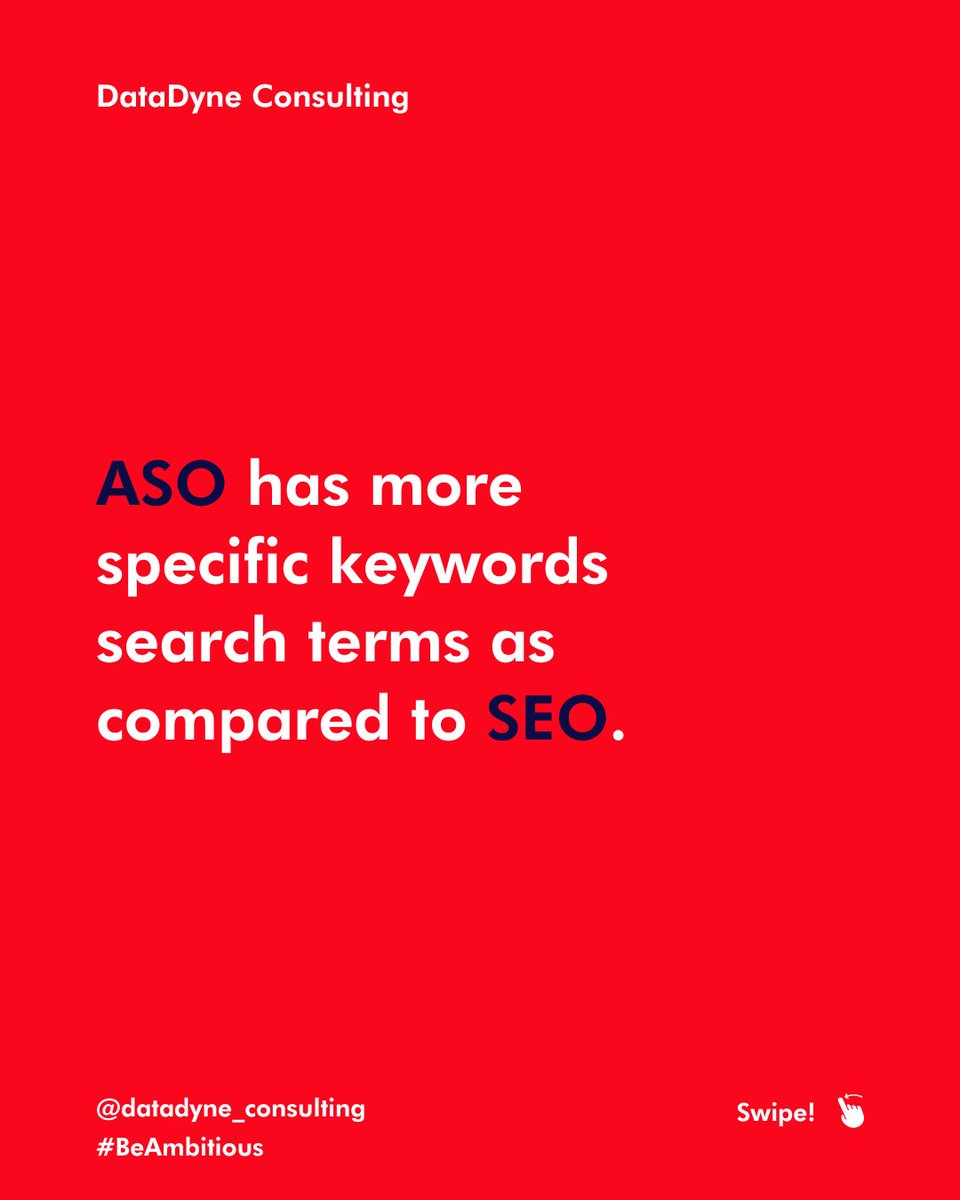 DataDyne_Con's tweet photo. ๐คWhat is ASO vs SEO?
#DataDyne #BeAmbitious #SEO #ASO #appstore #appmarketing #digitalmarketing #appmarket #marketing #socialmediamarketing #socialmedia #webdesign #branding #business #onlinemarketing #contentmarketing #website #marketingdigital https://t.co/6V0evt8nu0