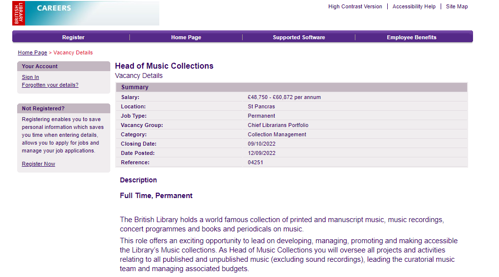 BL_Music_Colls's tweet photo. *Exciting job opportunity!* We’re looking for a new Head of Music Collections here at the BL (following in the footsteps of some very distinguished predecessors  - @RichardChesser1 @ChrisBanks). Closing date is Sun 9 Oct...  https://t.co/andscgNYcO @IAML_UK_IRL  @IAML_AIBM https://t.co/qQylx229Uz