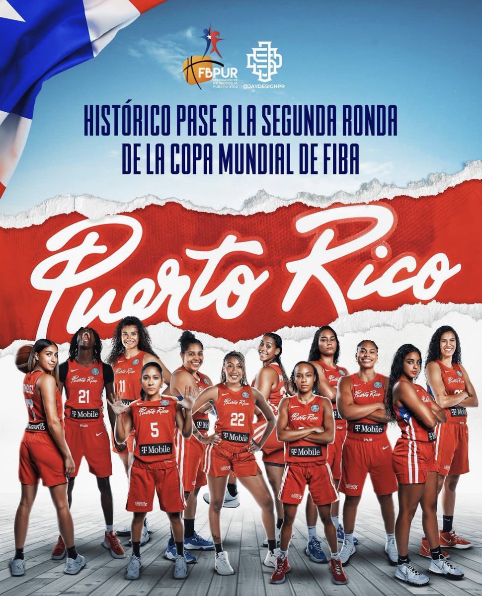 zeta93fm's tweet photo. 🥳 Histórico triunfo de las nenas de @fbpur 🏀 Por primera vez 🇵🇷 pasa a ser de los mejores 8️⃣ equipos de la Copa Mundial @FIBAWWC‼️ ¡Celebra boricua! ¡Vamos por más!
#FBPUR #FIBAWWC #Zeta93FM #Baloncesto #PuertoRico https://t.co/NeAgvvPkeg