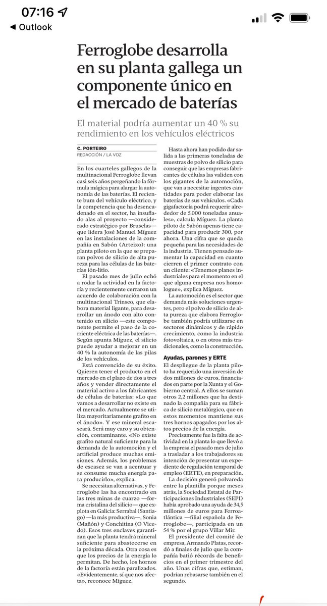 #Ferroglobe desarrolla en su planta gallega un componente único en el mercado de baterías
lavozdegalicia.es/noticia/galici…