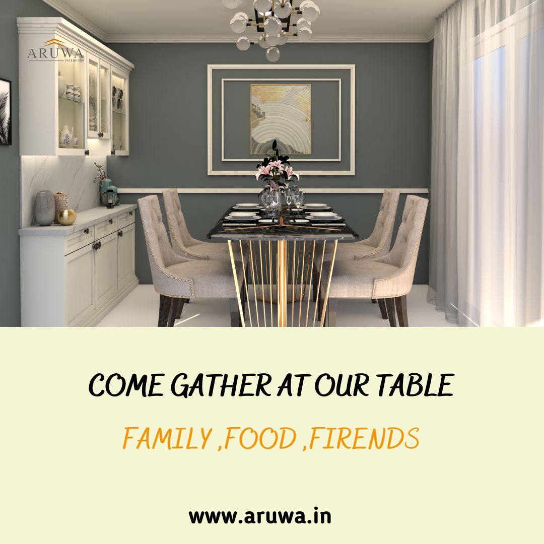 Dining Table is Second Most Furniture 
after Buying Sofa set .
ARUWA create out side the box layouts.
.
#diningtable #table #interiordesign #cabinets #diningtabledecor #decor #homedecor #homeinterior #space #furniture #aruwa #lights #flowers #crockeryunit #paintings