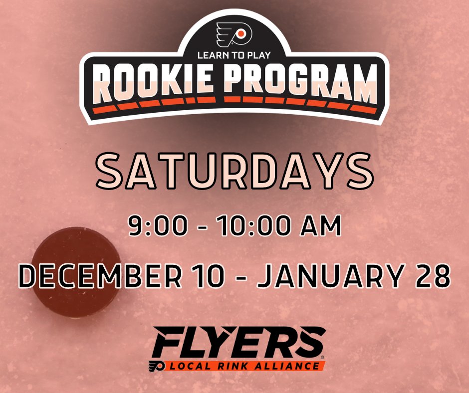 SkateIgloo's tweet photo. We are proud to be a part of the Flyers Rink Alliance! 
Flyers Rookie Program will now be from 9-10 AM at Igloo.🏒
Spots are limited for this program! Register below👇
https://t.co/5wWqEdRUKF https://t.co/GYFF9be3P8