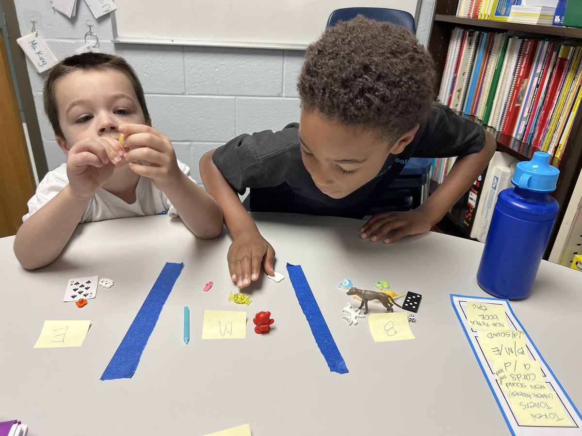 JenKingSLP's tweet photo. Phonemic awareness activity @McLeanSchool. Where do you hear the /d/ sound? #mcleanschool #SLP #multisensorylearning https://t.co/4d3jUwQWKn