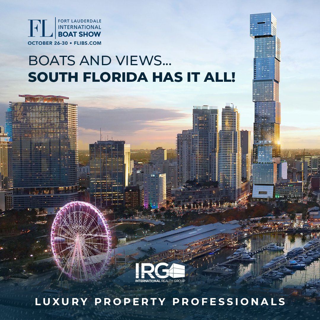 Help us welcome one of our amazing sponsors, International Realty Group to #FLIBS2022 😍 . They will be showcasing 5 large model properties at Super Yacht Village. You definitely don't want to miss it! . #WaldorfResidencesMiami #TheTimeIsNow #IRGTeam #WaldorfAstoriaMiami #FLIBS