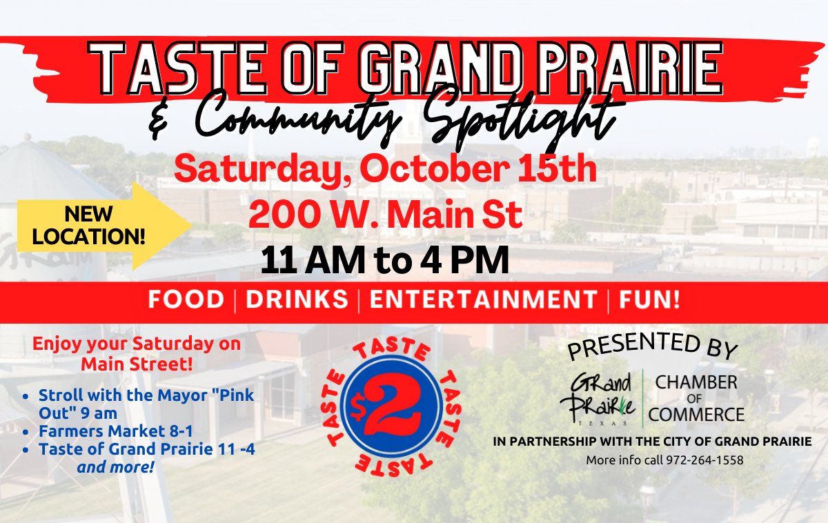 There is still time left for your business to be part of this GRAND event! Don't delay, get your vendor booth space reserved TODAY! Call (972) 264-1558 for more information.