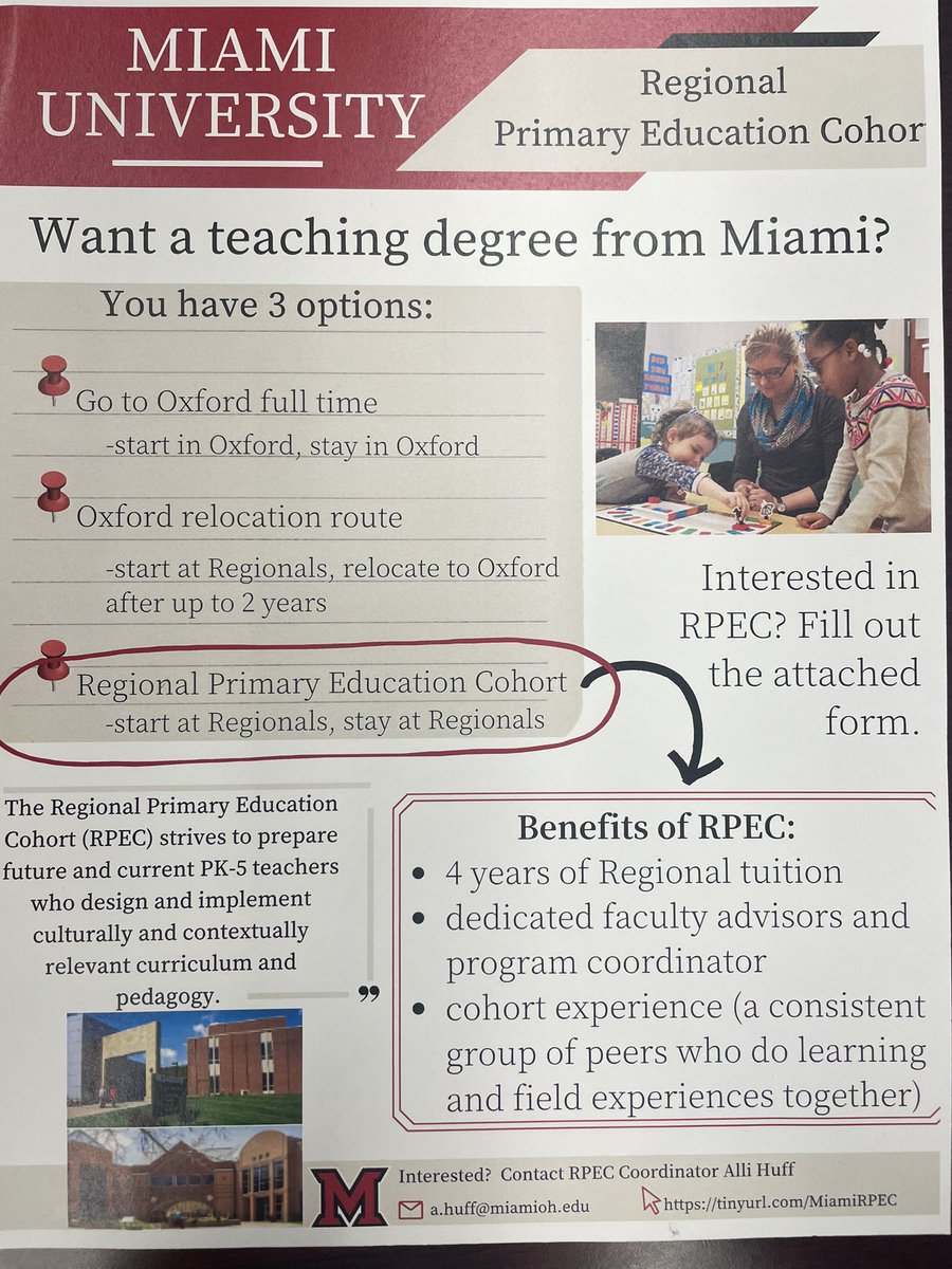 RPEC is a new and exciting option for @fcsdhighschool students looking to go into a rewarding teaching career in PK-5! @FCSDhscounselor help spread the word about this program designed to support and grow culturally competent educators in our schools!