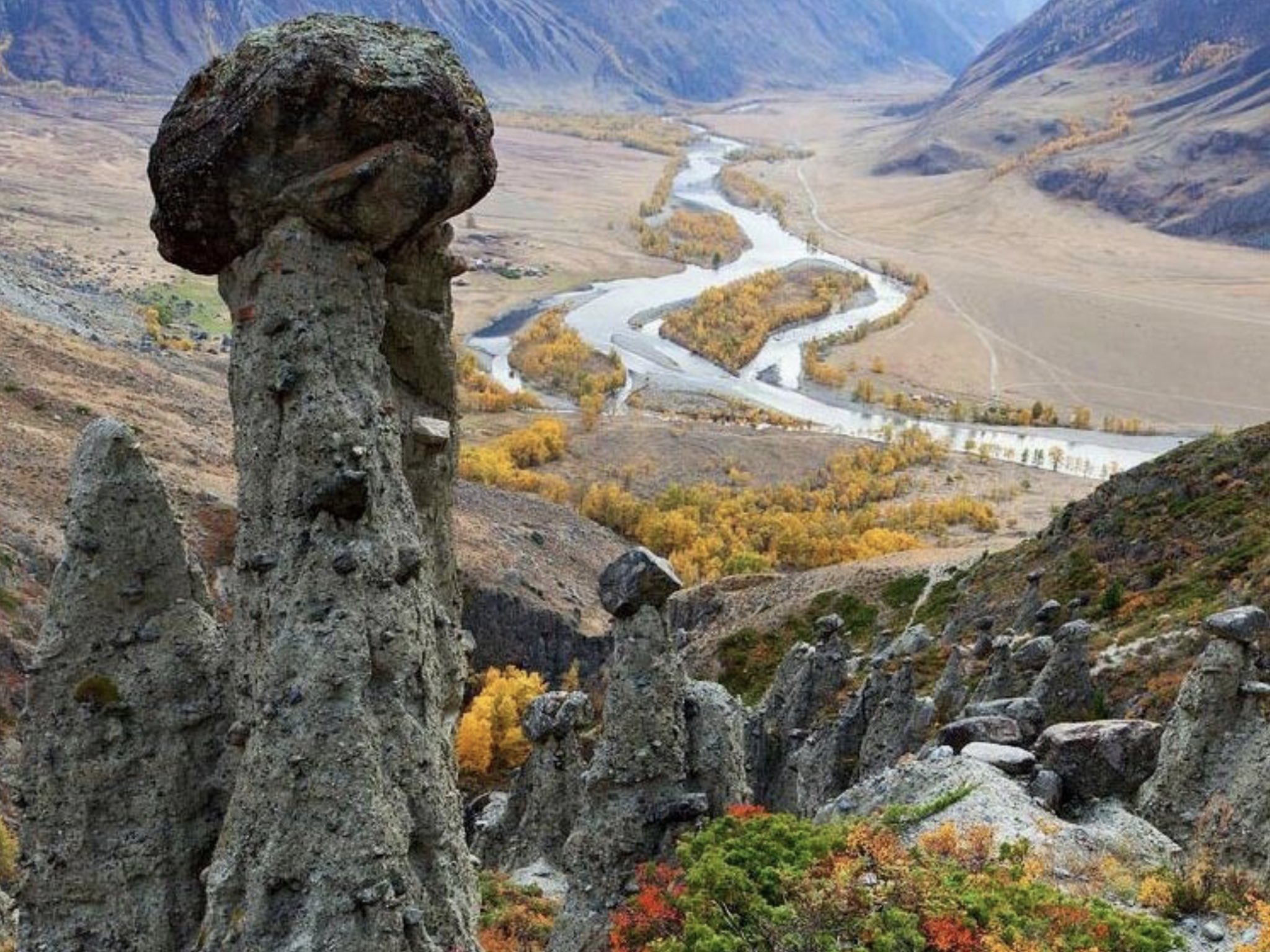 Каменные грибы Чулышман горный Алтай