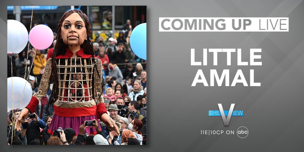 COMING UP: Little Amal (@walkwithamal), the 12-foot-tall puppet who has travelled across 12 countries to shine a light on child refugees, makes a stop at #TheView!
