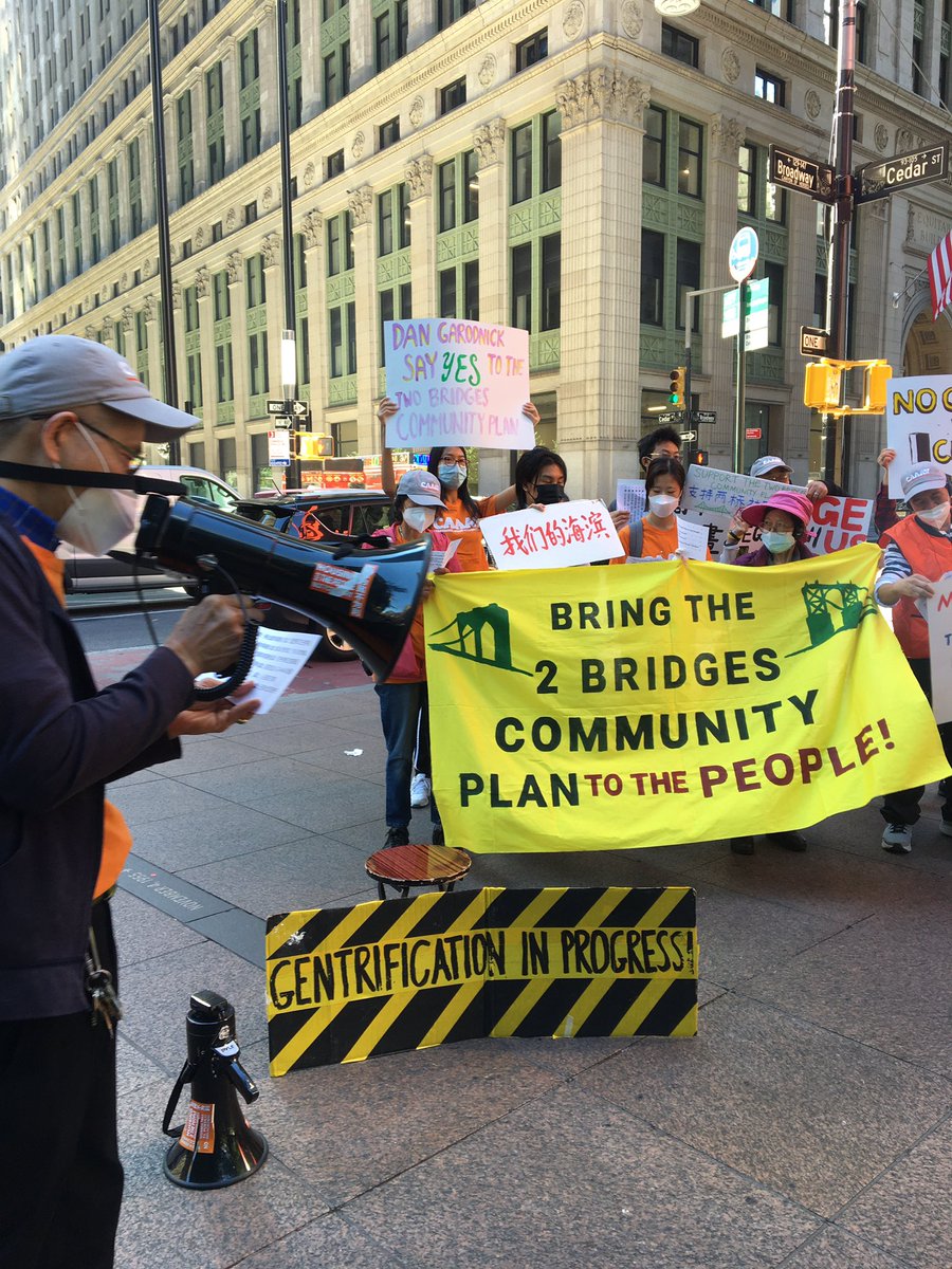 caaav's tweet photo. @DanGarodnick @NYCPlanning We are outside your office today, can you hear our stories? Tenants, workers, students all from Chinatown and LES talking about how the Two Bridges Community Plan will change their lives and protect their homes 📣📣Certify now! #PlantothePeople https://t.co/jAXhBpn0ou