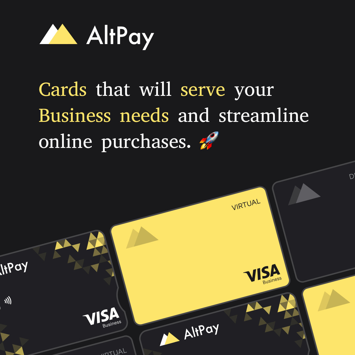 Meet our Debit Visa Business cards for your 6=figure spend. Easy onboarding, easy issue. Join us now. bit.ly/3BR5q8z