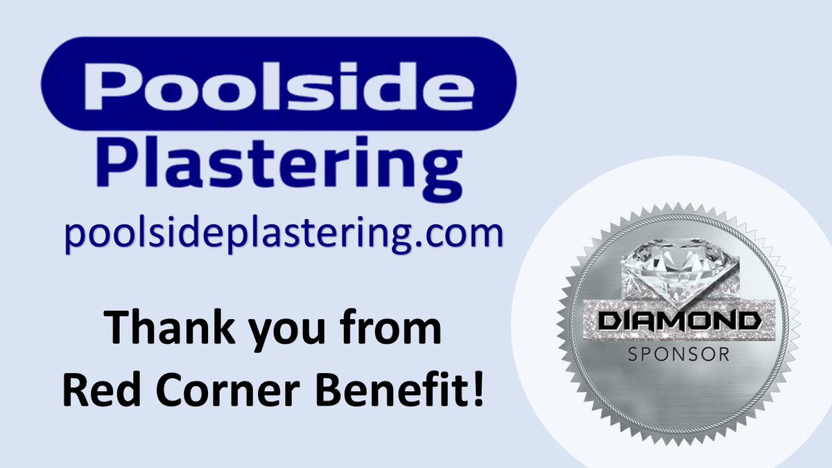 RCBenefit's tweet photo. A big Thank You to Poolside Plastering for their DIAMOND sponsorship of The 13th Annual Red Corner Benefit Dedicated to Payton Lanza!!
https://t.co/ac7GdoFDxk #TeamPayton #RedCornerBenefit https://t.co/63fdA2fd6Q
