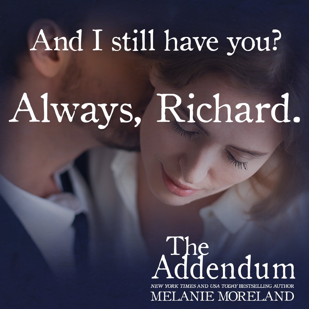 Amarilysbeba's tweet photo. The Addendum by @MorelandMelanie is releasing October 17th! Pre-order today!
https://t.co/6FOF5y1u6V
#thecontractseries #foundfamily #familysaga #secrets #melaniemoreland
#AdultRomance #ContemporaryRomance #FamilySaga #Redemption #AddictedToReadingRomance https://t.co/MivqDlq560
