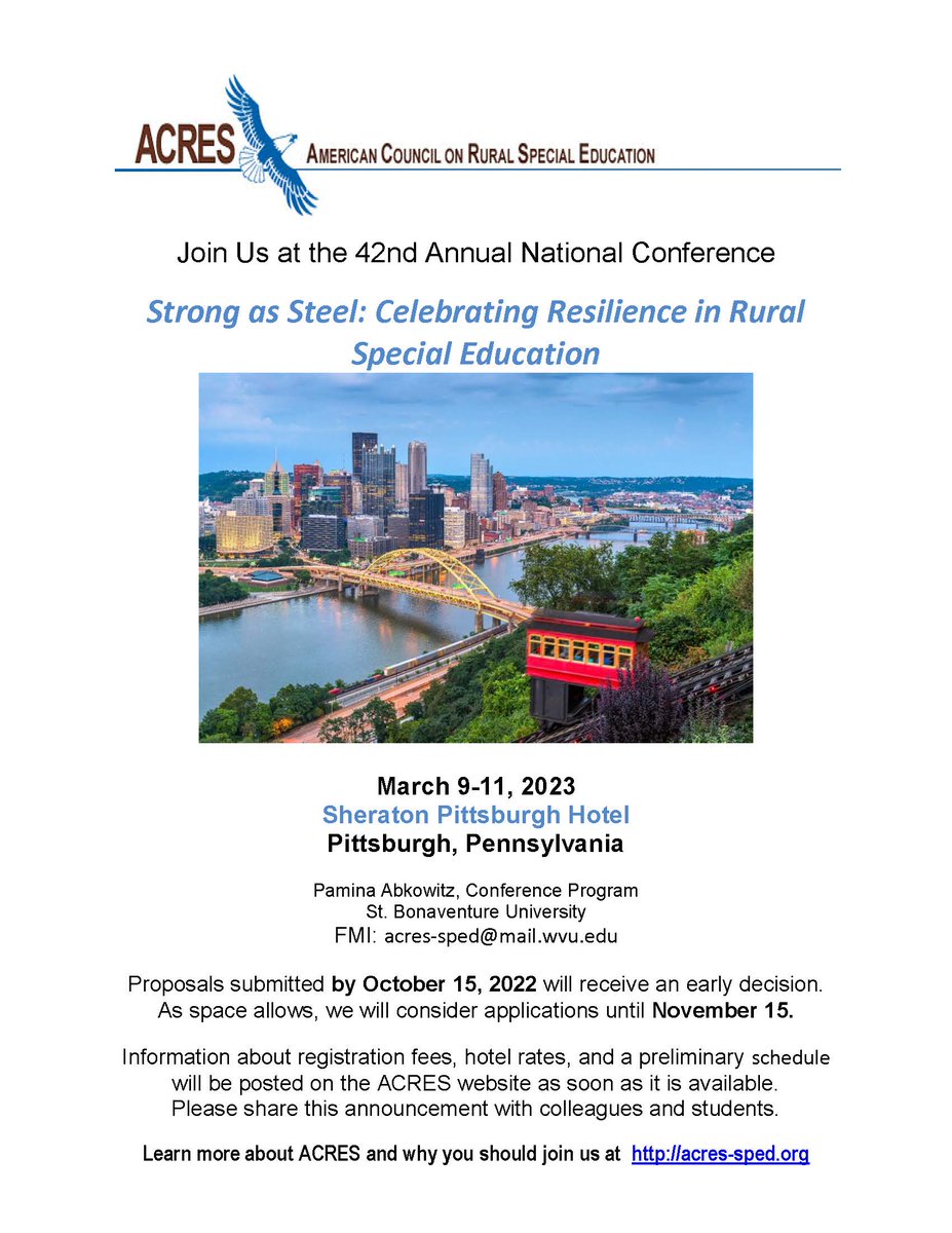 The 2023 Call for ACRES conference proposals is out!  Please join us in Pittsburgh! <a href="/ACRES/">Acres</a> <a href="/RuralEdNews/">Rural Education News</a> <a href="/RuralEducationa/">Aboagye Francis</a>