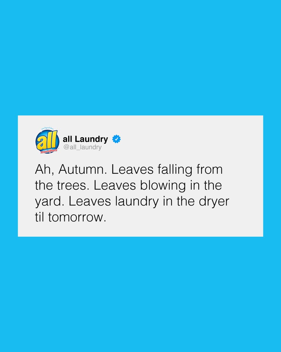 It’s time to 🍁fall 🍁into some better cleaning habits. How long do you leave your clean clothes in the dryer?

#fallsports #allsports #autumnleaves #comecleantweet #alllaundry #cleanlaundry