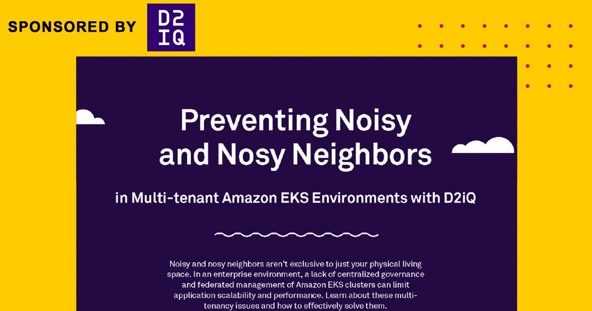 Learn best practices for #IT admins to safely and efficiently set up multiple #MultiTenant clusters on #Amazon #EKS in this infographic from @d2iq. bit.ly/3BVztNp sponsored