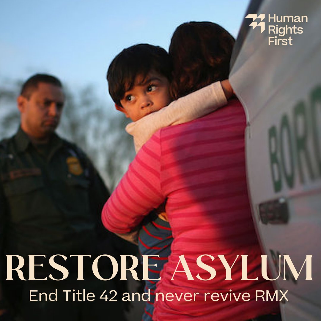 Policies that force migrants and asylum seekers BACK to the situations they are fleeing are dangerous by design & inherently racist. 

We must finally #EndTitle42, NEVER revive #RMX & #RestoreAsylum.