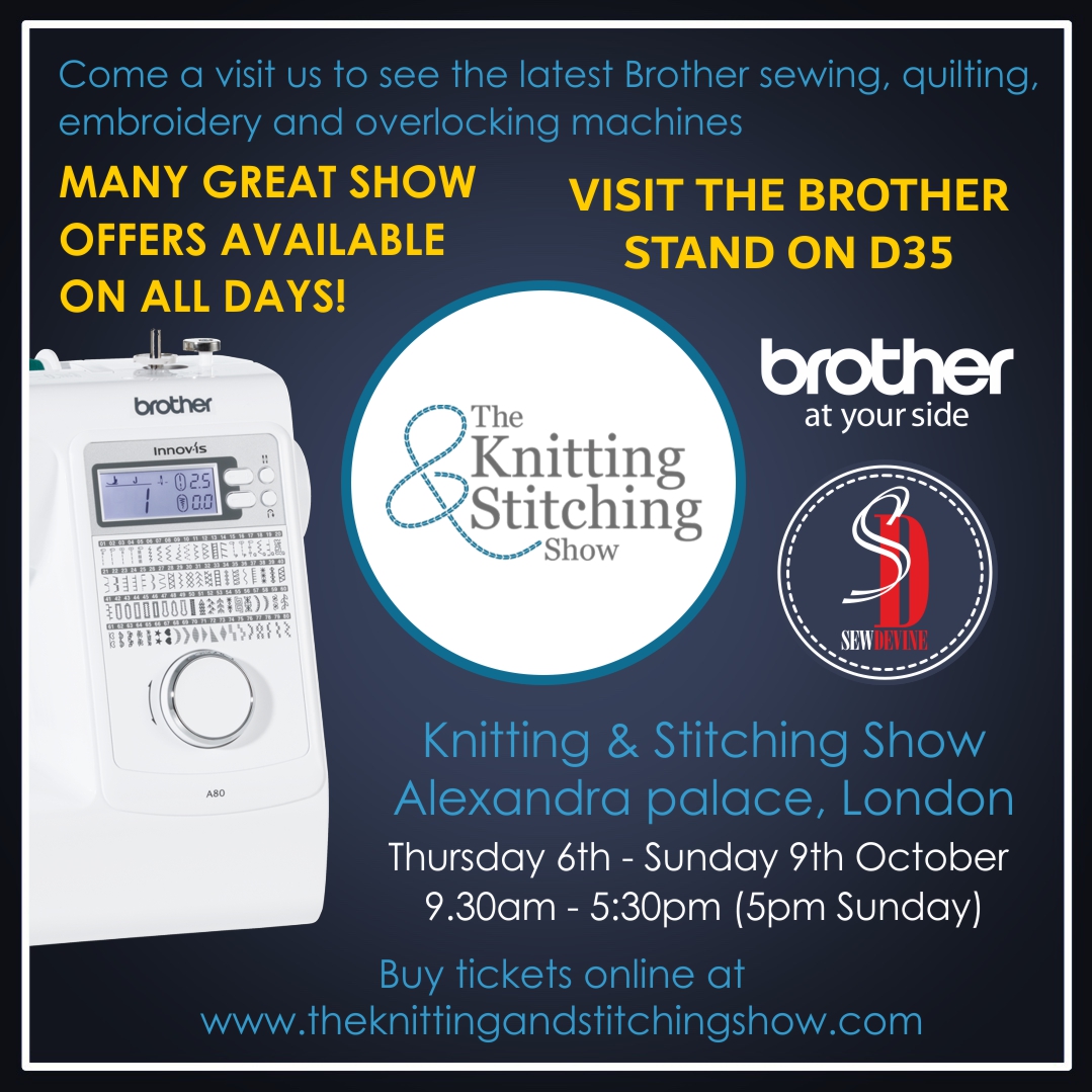 SewDevine_'s tweet photo. 🥳 Well we are so excited to be exhibiting once again on the #BROTHER STAND D35 at this year's #knittingandstitchingshow at the amazing show venue #AlexandraPalace, #London on the 6th - 9th October 2022. 🌟GREAT SHOW OFFERS! 🌟

@BrotherSewingUK @SewDevine_ @knitnstitchshow https://t.co/N8zAIjJoRS