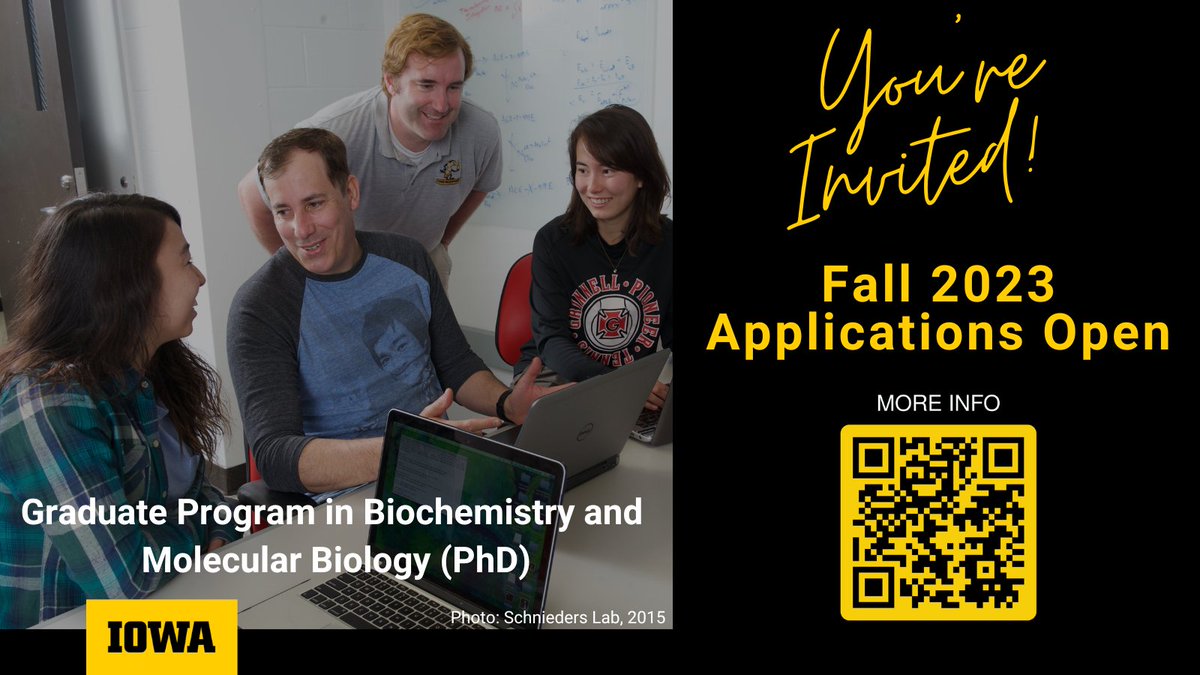 Applications are being accepted for Fall 2023 admissions. For more information on our graduate program and to apply, please visit bit.ly/3xCrcLI.
