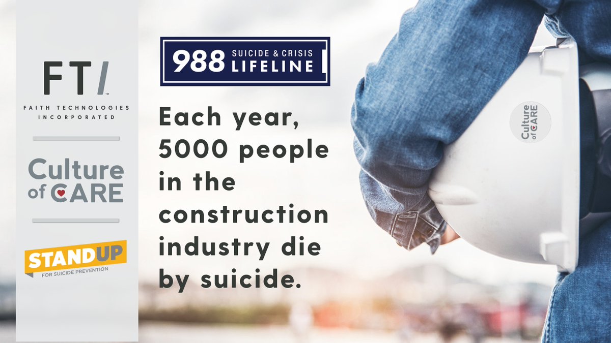 FaithTechInc's tweet photo. FTI is aligned with @theCIASP's mission of creating a zero-suicide industry. Through listening, providing resources and working together to create a Culture of Care, we believe it is possible.
#FTICultureofCare #SeptemberStandUp #SuicidePreventionMonth #WeAreFTI #988Lifeline https://t.co/lWNK4rWZAr