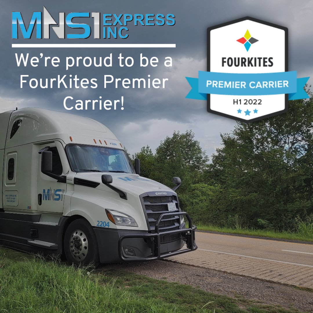 Leading real- time supply chain visibility provider FourKites has named MNS1 Express inc to its latest premier carrier list! We are honored to be chosen and thankful for this acknowledgment!
 #MNS1express #driverfirstculture #MNS1 #Logistics #thankful #fourkite #PremierCarrier