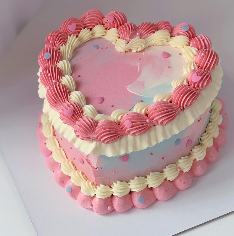Heart cakes by aprilsbakerlondon