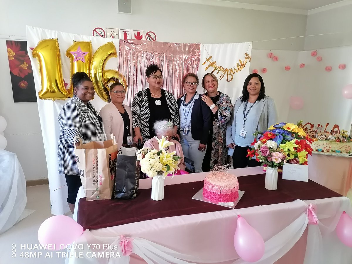 Today, I had the privilege of wishing Ouma Maritz, a blessed and happy 116th birthday. She is the eldest citizen in the Province. Thanks to all who made her day special, today.💟
#TeamDSD #ForYOU
<a href="/masangobridget1/">Bridget Masango</a> 
<a href="/anandanel/">Ananda Nel</a>