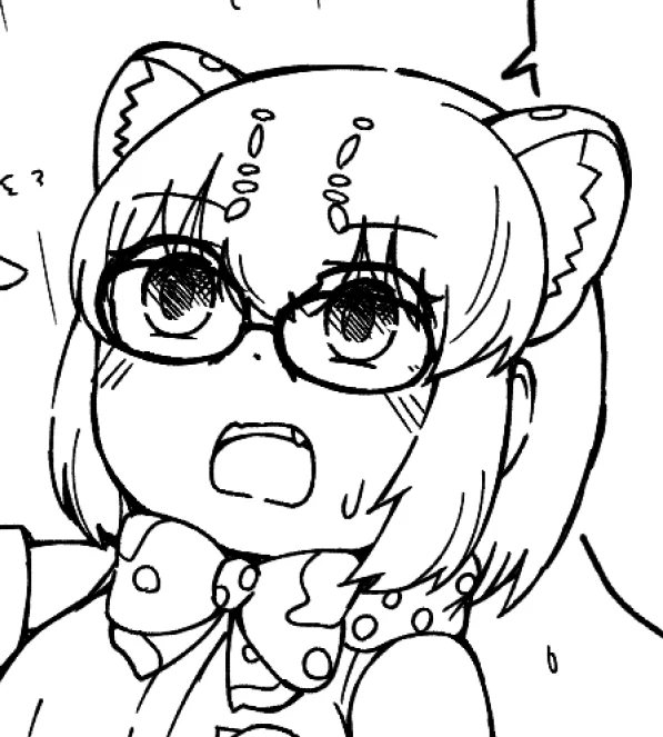 マーの漫画描いてるところ 