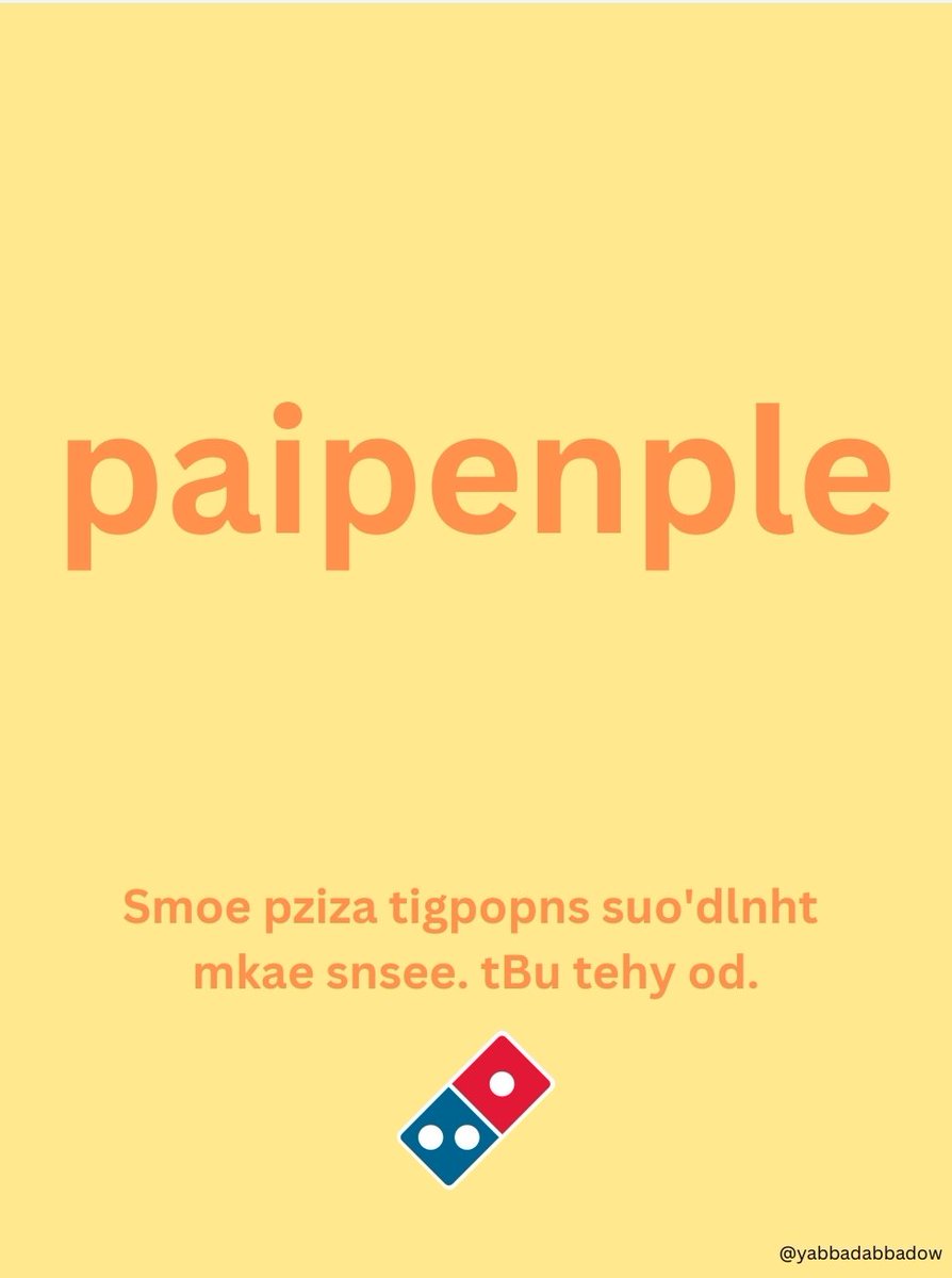 yabbadabbadow's tweet photo. 🍍🥦🐟 dHa ltos fo nfu wtih tihs ieda...
One Minute Brief of the Day: Celebrate today's @BritishBakeOff #BreadWeek challenge and create posters advertising your favourite pizza toppings #OMBakeOff #GBBO @OneMinuteBriefs @Dominos_UK @dominos https://t.co/IJPDfqk16T