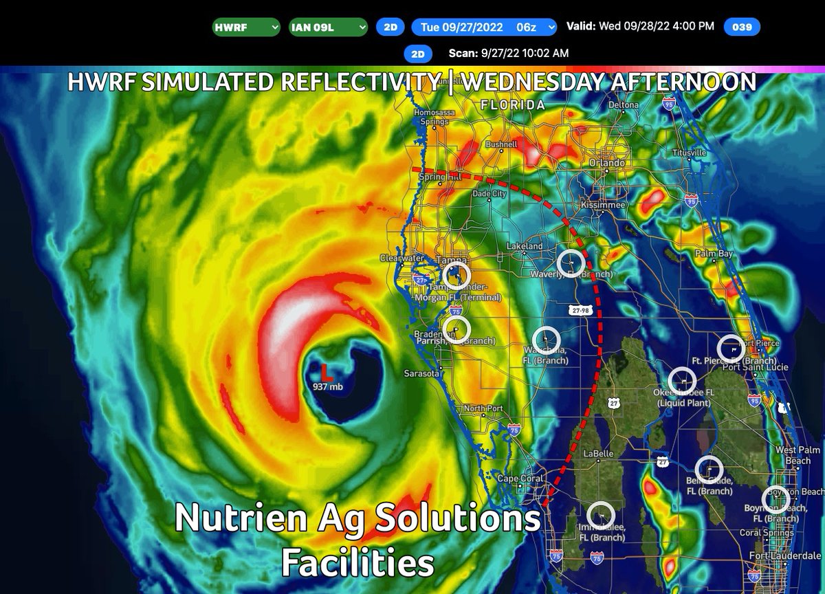 I am extremely concerned about our @NutrienAgRetail facilities in Tampa, Mulberry, Parrish, Wauchula, and Waverly as they face a prolonged period of high winds + heavy rains on Thursday.