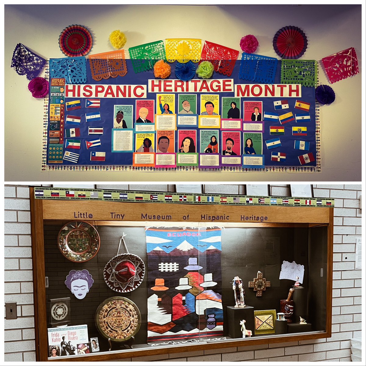 Hispanic Heritage Month vibrantly honored and proudly displayed at John Jay Middle School thanks to Art Teacher Kendra Collins, and her talented students! <a href="/alexa3130/">Dr. Alex LaFontaine-Casabona</a> @MaryFordKLSD <a href="/MrSwiatowicz/">Mr. Swiatowicz JJMS</a>