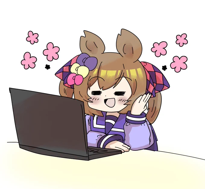 待機にゅ子ち#ウマ娘 #スマートファルコン #ひとくちファル子 