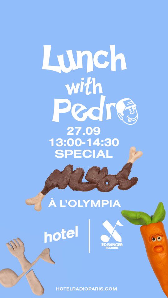 TUNE IN! We’re live from Paris 
hotelradioparis.com