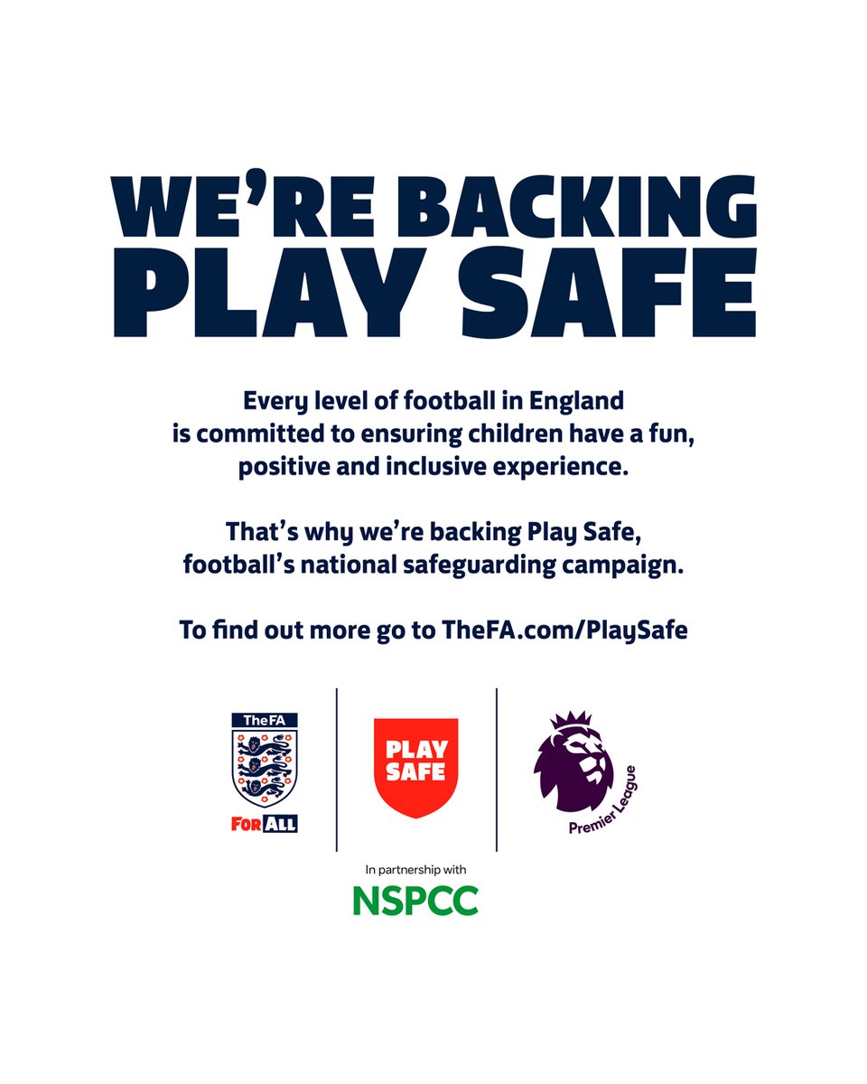 'Everyone involved in sport has a role to play in preventing abuse' All levels of English football will unite this weekend to support the 'Play Safe' campaign focusing on the importance of safeguarding within the game ➡️ preml.ge/c5fuwj @FA | @EFL