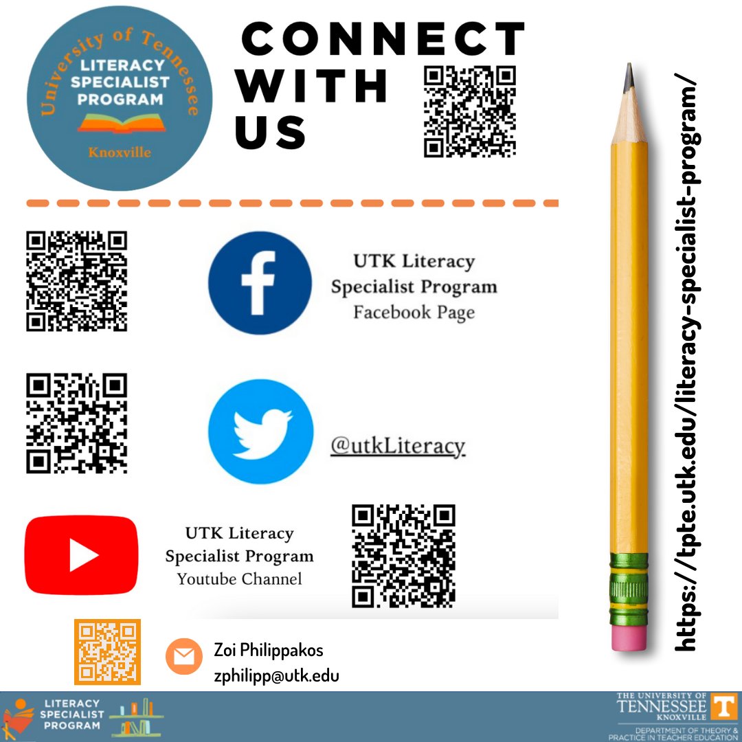 utkLiteracy's tweet photo. Meet the UTK Literacy Specialist Team!
Learn more about the Literacy Specialist program at https://t.co/PrTlAnuvyU https://t.co/MQBoYGDFAH
