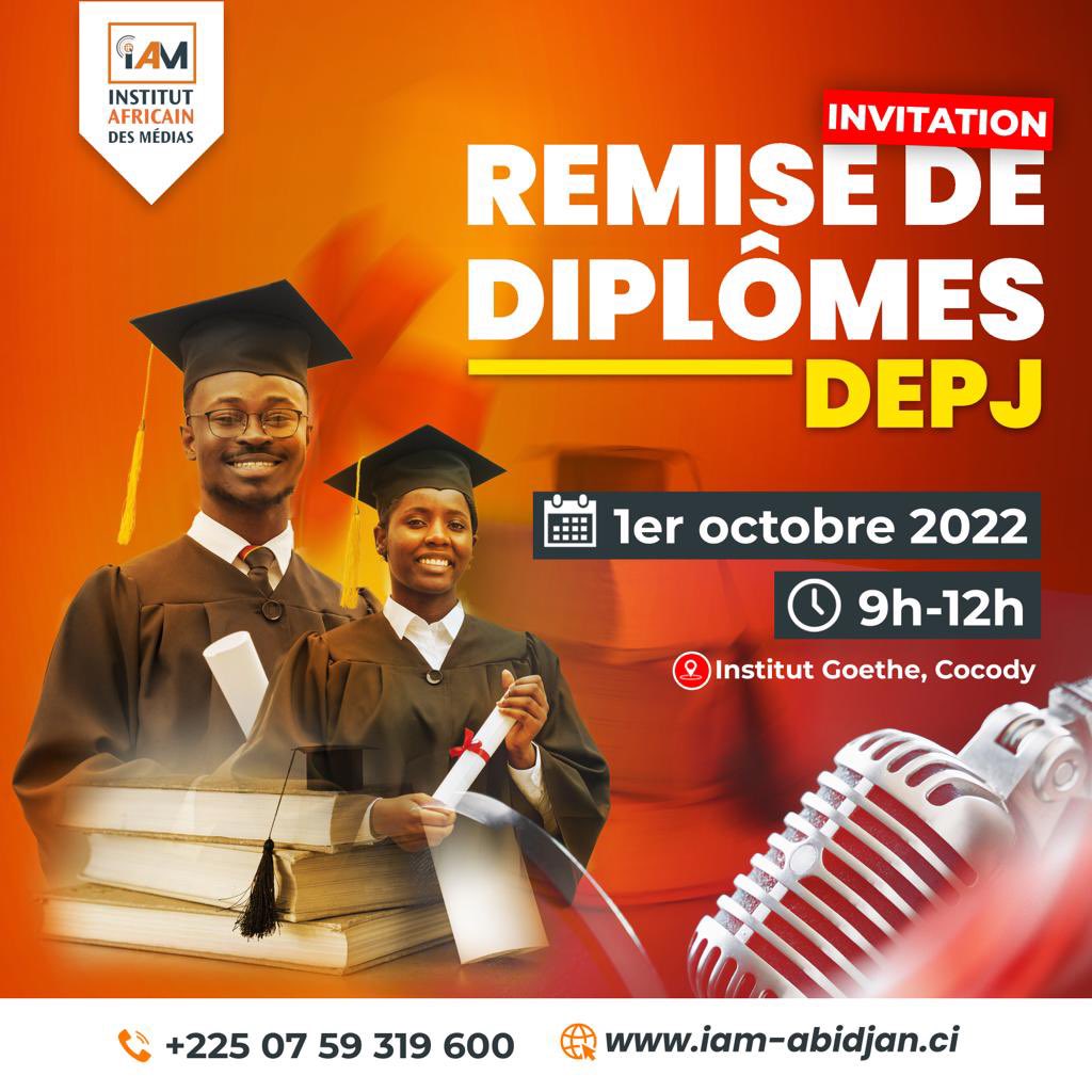 InstitutMedias's tweet photo. [Cérémonie de remise de diplômes]🎓
Fin de parcours pour la premiere promotion du #DEPJ. 12 mois d’apprentissage avec l’engagement de valoriser le journalisme en suivant les règles et principes qui le fondent. 
Samedi 1er octobre. 09h à l’institut Goethe. Vous y êtes invités! https://t.co/4TSPKc4wrc