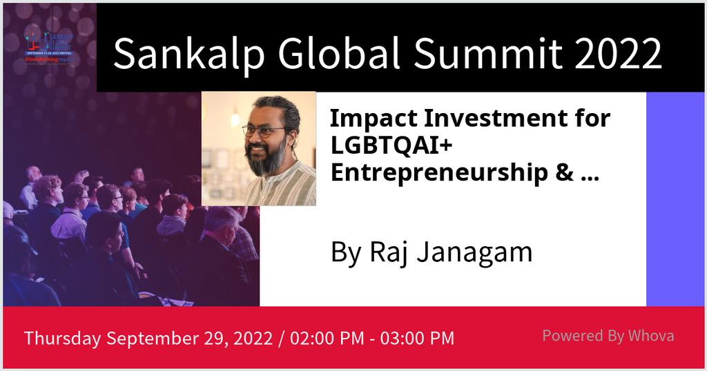 I am speaking at Sankalp Global Summit 2022. Please check out my talk if you're attending the event! #SankalpGlobal2022 @SankalpForum #TransformingImpact - via #Whova event app