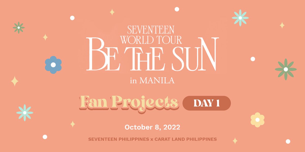 seventeenphil's tweet photo. SEVENTEEN WORLD TOUR 'BE THE SUN' IN MANILA 🌞🔥
October 8 – Fan Projects (Day 1)

#BETHESUNinMNL #BeTSinMNL https://t.co/JFWrISCEb2
