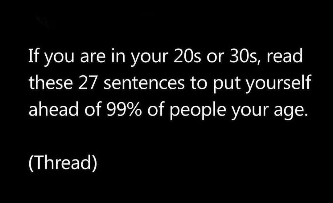 If you're in your 20s or 30s, read this: