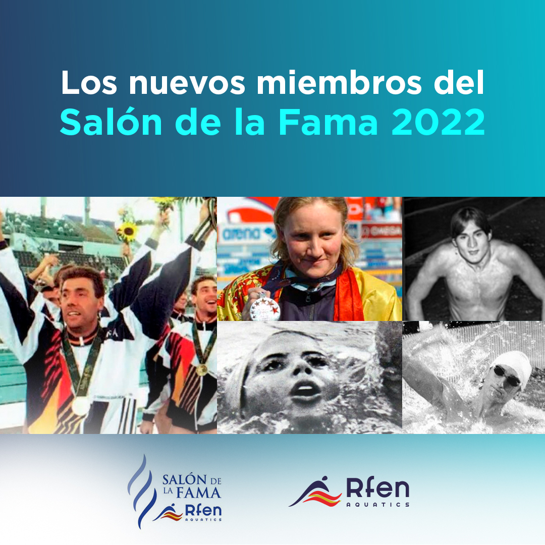 RFEN_Oficial's tweet photo. Aquí están los nuevos miembros del Salón de la Fama ✨
🌊 Mari Paz Corominas
🌊 Santi Esteva
🌊 Sergi López
🌊 Jordi Sans
🌊 Nina Zhivanevskaya
¡Enhorabuena a todos los nuevos miembros! Y el próximo 7 de octubre los presentaremos en nuestra gala anual ⭐ ¿Te lo vas a perder? 🏊♀️ https://t.co/IpVausES6r