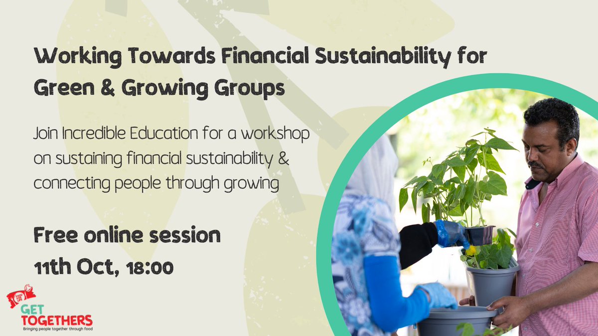 SAfoodforlife's tweet photo. Join @IncrEdibleEdu for a workshop on financial sustainability for Green &amp; Growing Groups, hosted by #FFLGetTogethers 

We'll look at: 

🌿 Access to funding streams 
��� Grant applications
🌿 Fund-raising activities 

⏰11th Oct, 6pm

Sign up now! 👇
https://t.co/gkGeLTTvLG https://t.co/lUq1e6MbBj