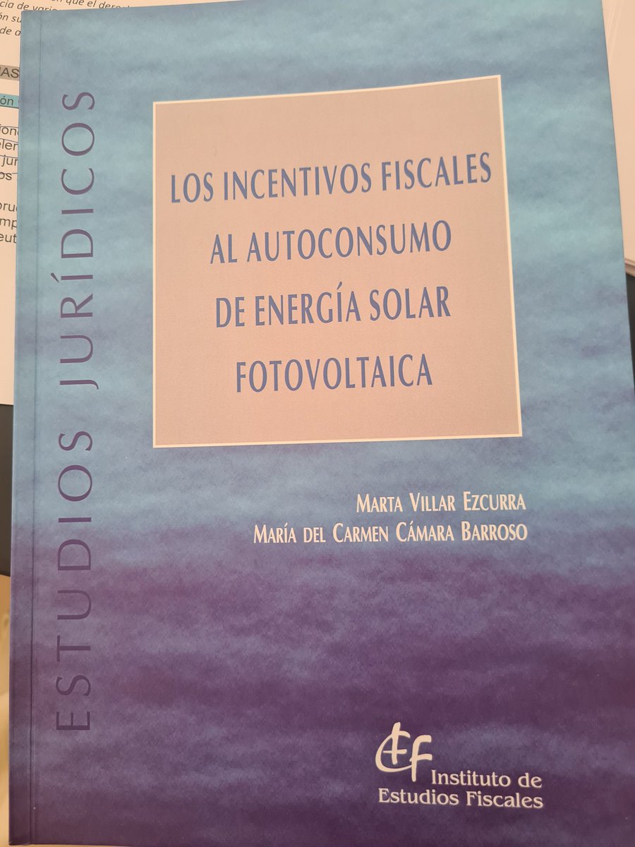 Tengo sobre mi mesa la nueva monografía publicada por el <a href="/IEF_ES/">IEF España</a>. Enhorabuena a sus autoras <a href="/MVE65/">Marta Villar Ezcurra</a> y Carmen Cámara!